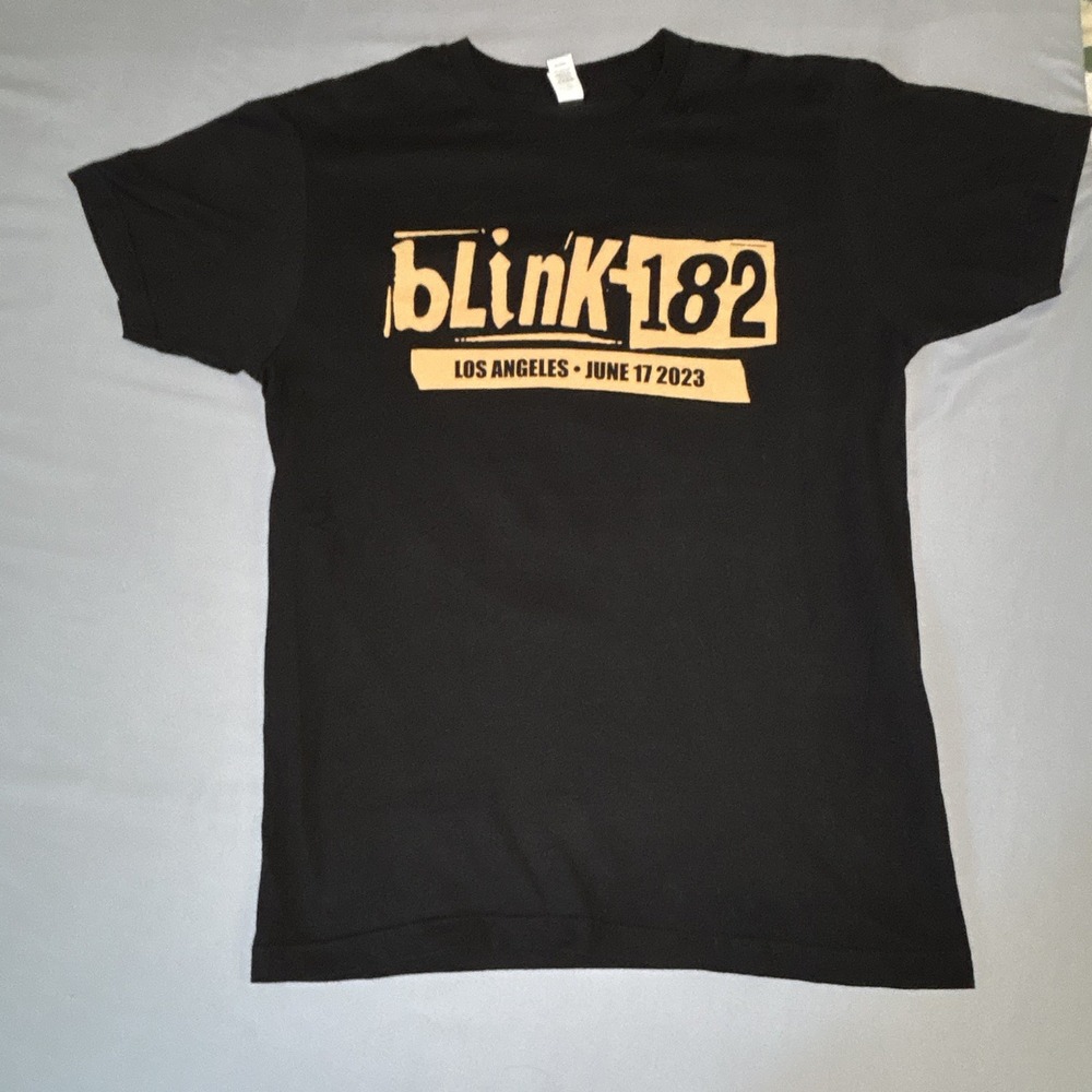 Blink-182 Los Angeles June 17 2023 Concert Tour T-Shirt Black Tultex Mens Medium